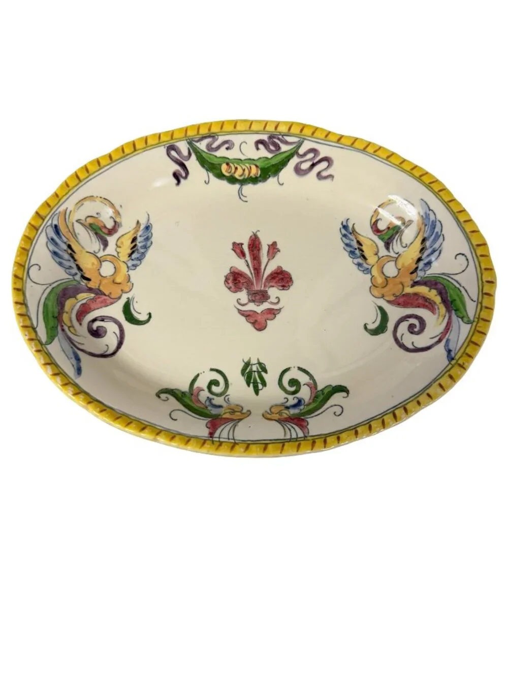 Antique Royal Adams Titian Ware Hand Painted Oval Serving Bowl RD 459174 England